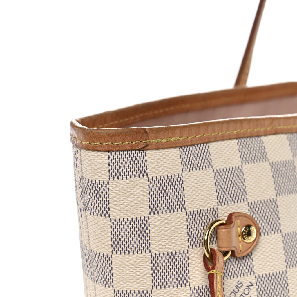 Damier Azur Neo Neverfull MM Rose Ballerine
