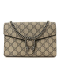 GG Supreme Monogram Mini Dionysus Chain Wallet Beige Taupe