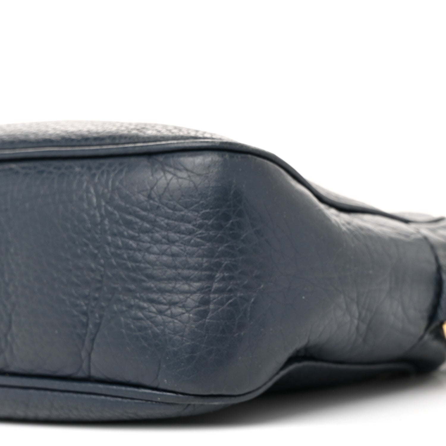 Pebbled Calfskin Small Soho Disco Bag Blue