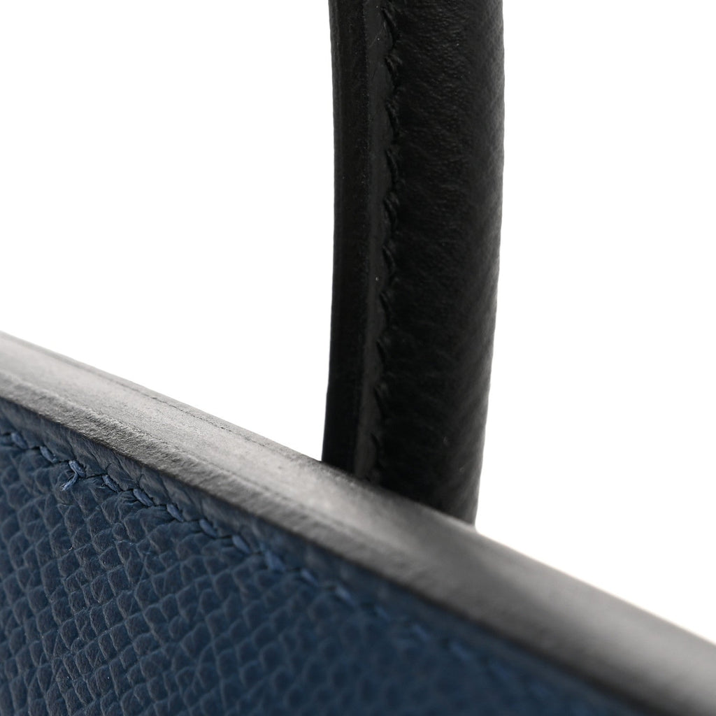 Epsom Tri-Color Birkin 25 Deep Bleu Bleu Hydra Black