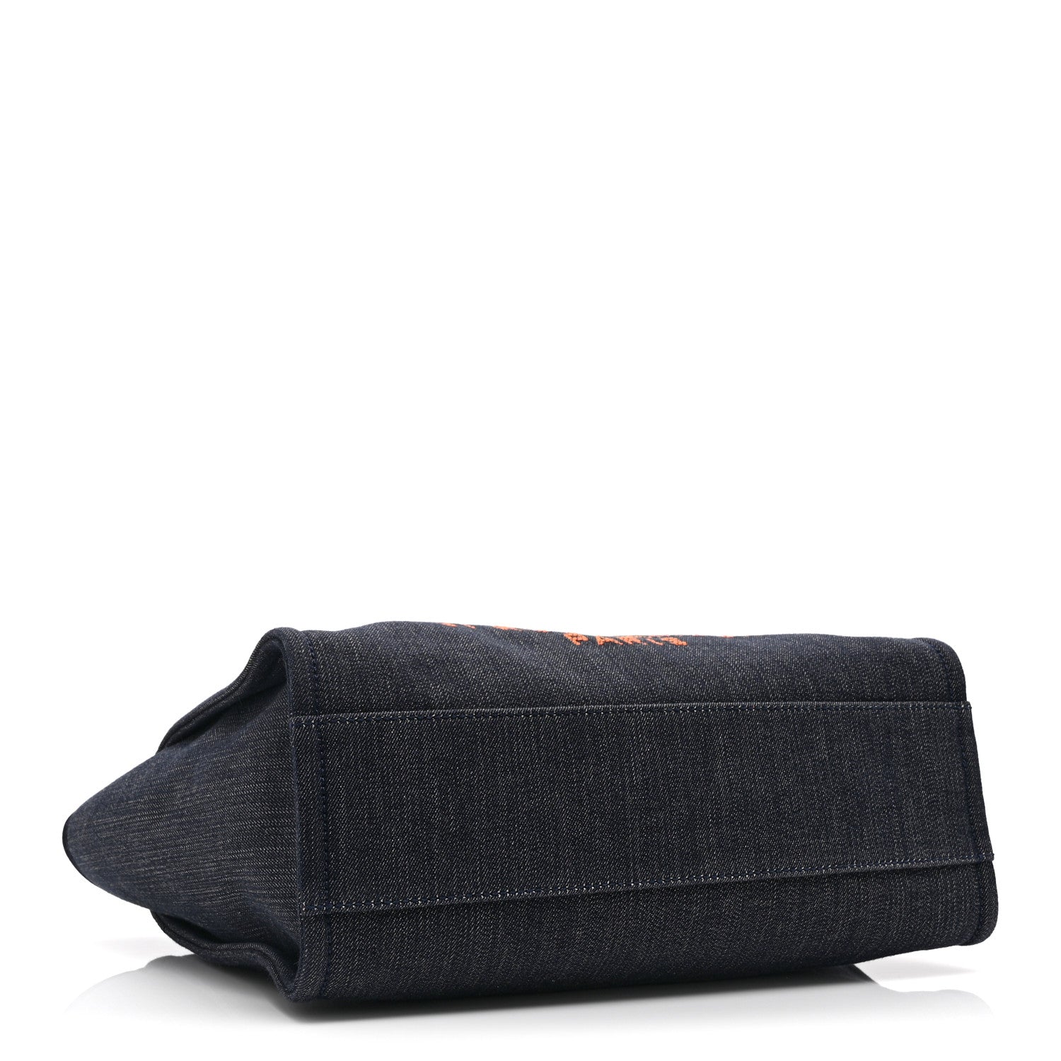 Denim Small Deauville Tote Blue Orange