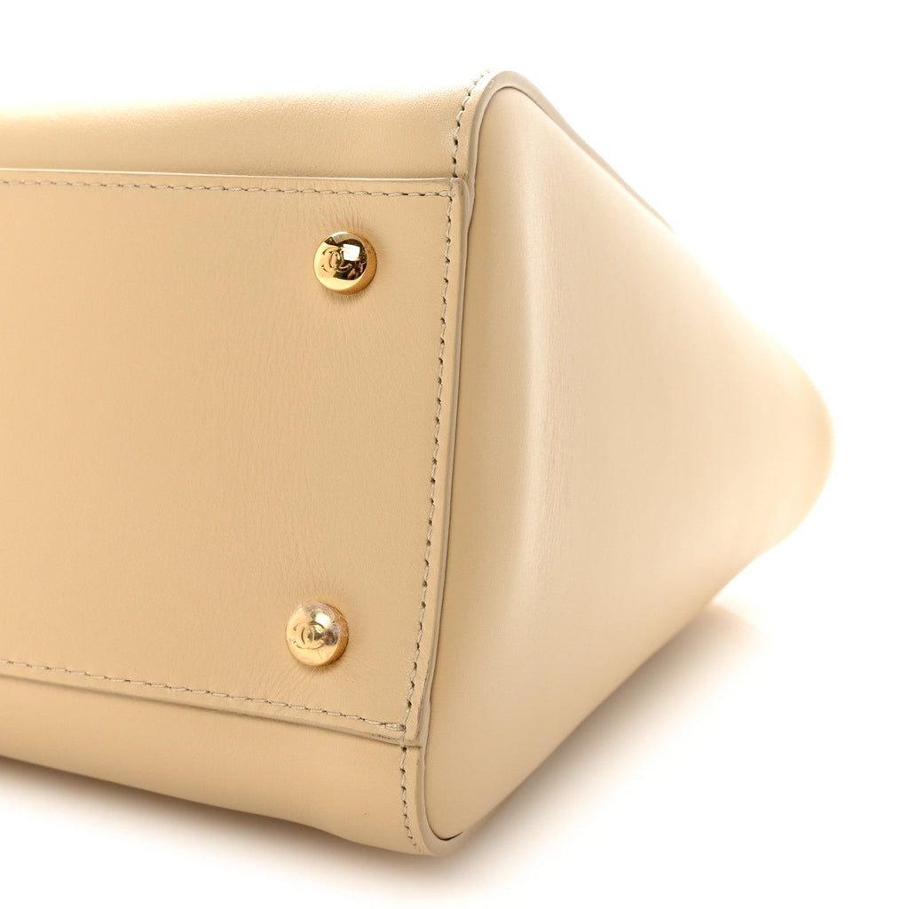 Calfskin Archetype Small Shopping Tote Beige