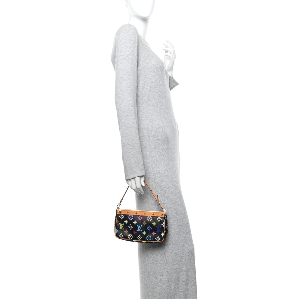 Monogram Multicolor Pochette Accessories Black