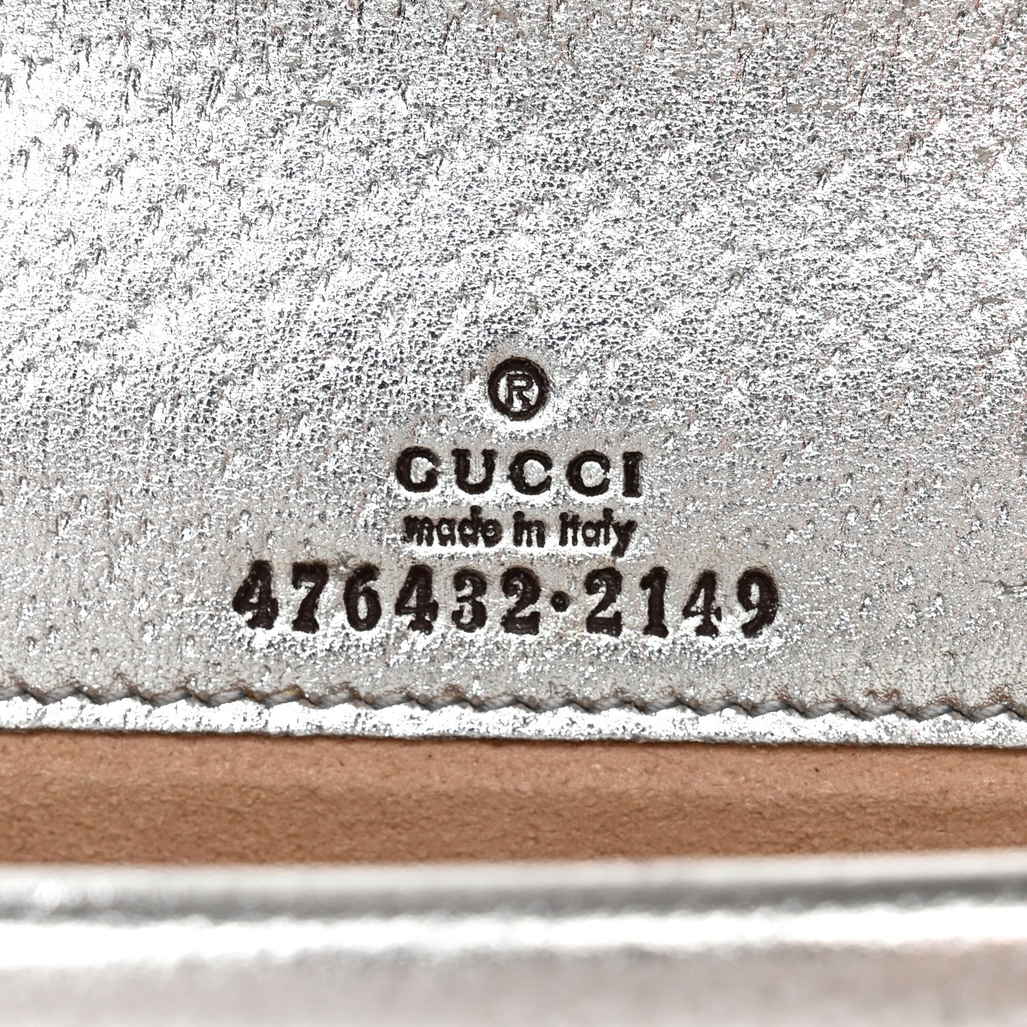 Metallic Calfskin Super Mini Dionysus Shoulder Bag Silver