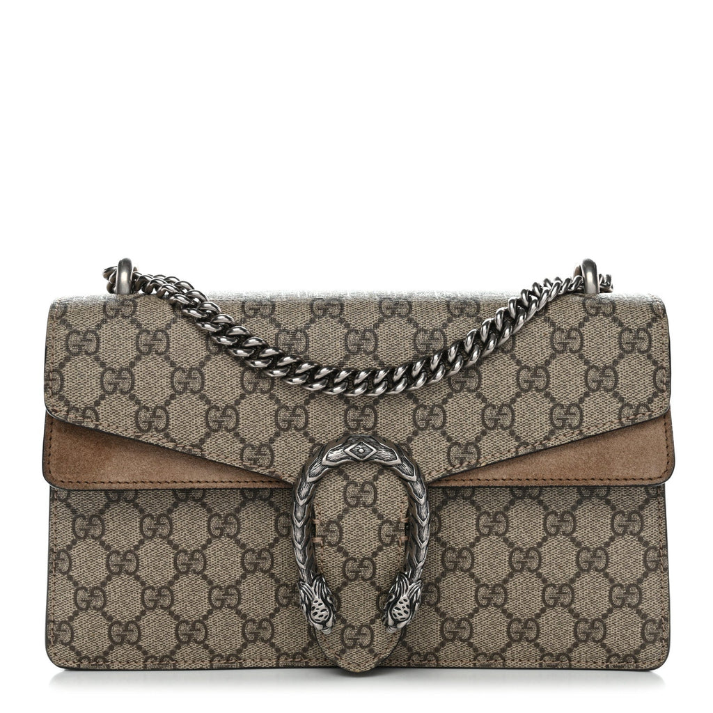 GG Supreme Monogram Small Dionysus Shoulder Bag Taupe