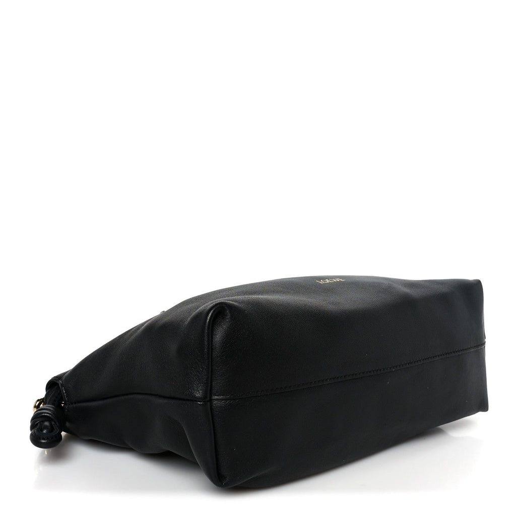 Mellow Nappa Medium Donut Chain Flamenco Knot Clutch Black