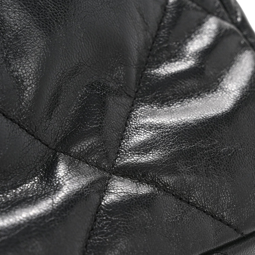 Goatskin Quilted Medium Chanel 19 Flap Black