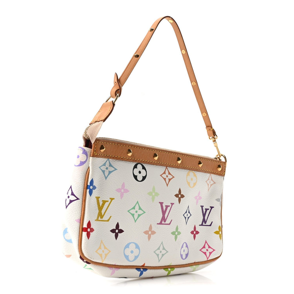 Monogram Multicolor Pochette Accessories White