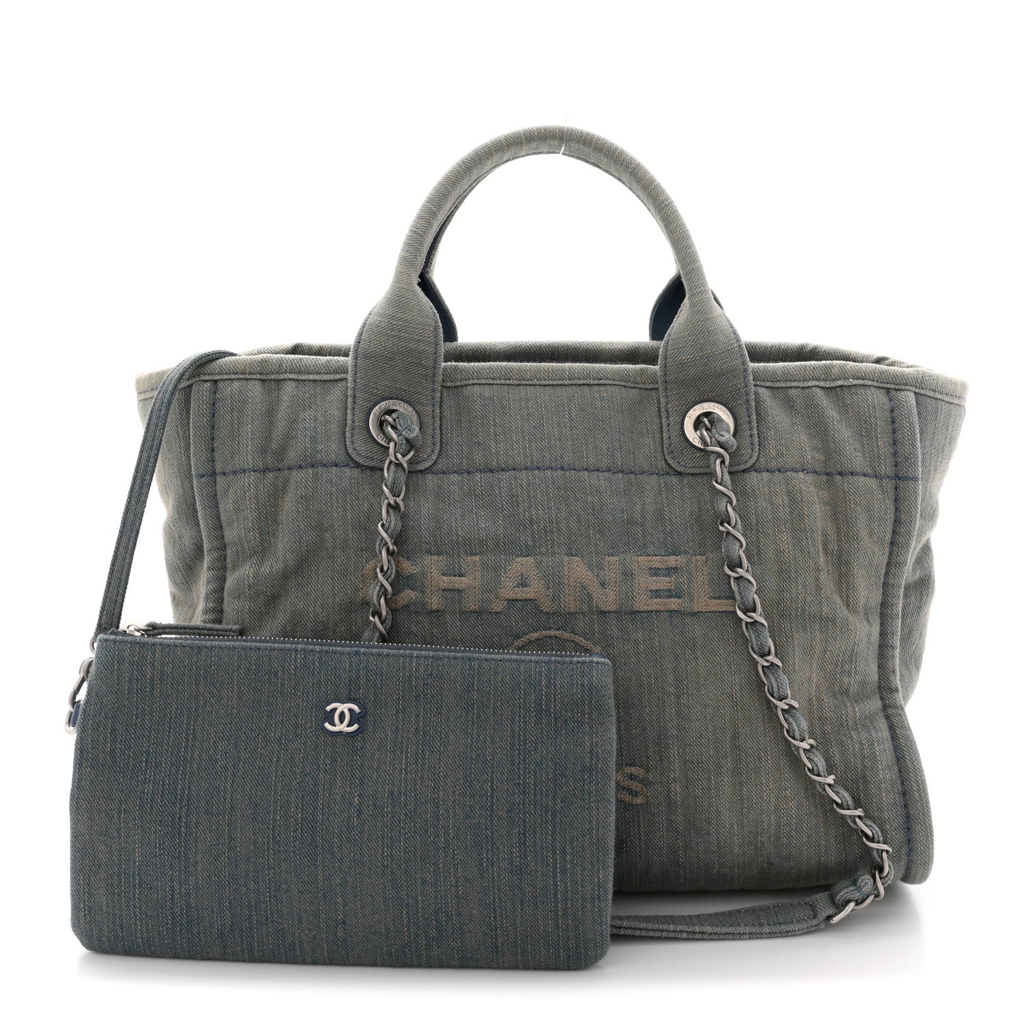 Denim Small Deauville Tote Light Blue