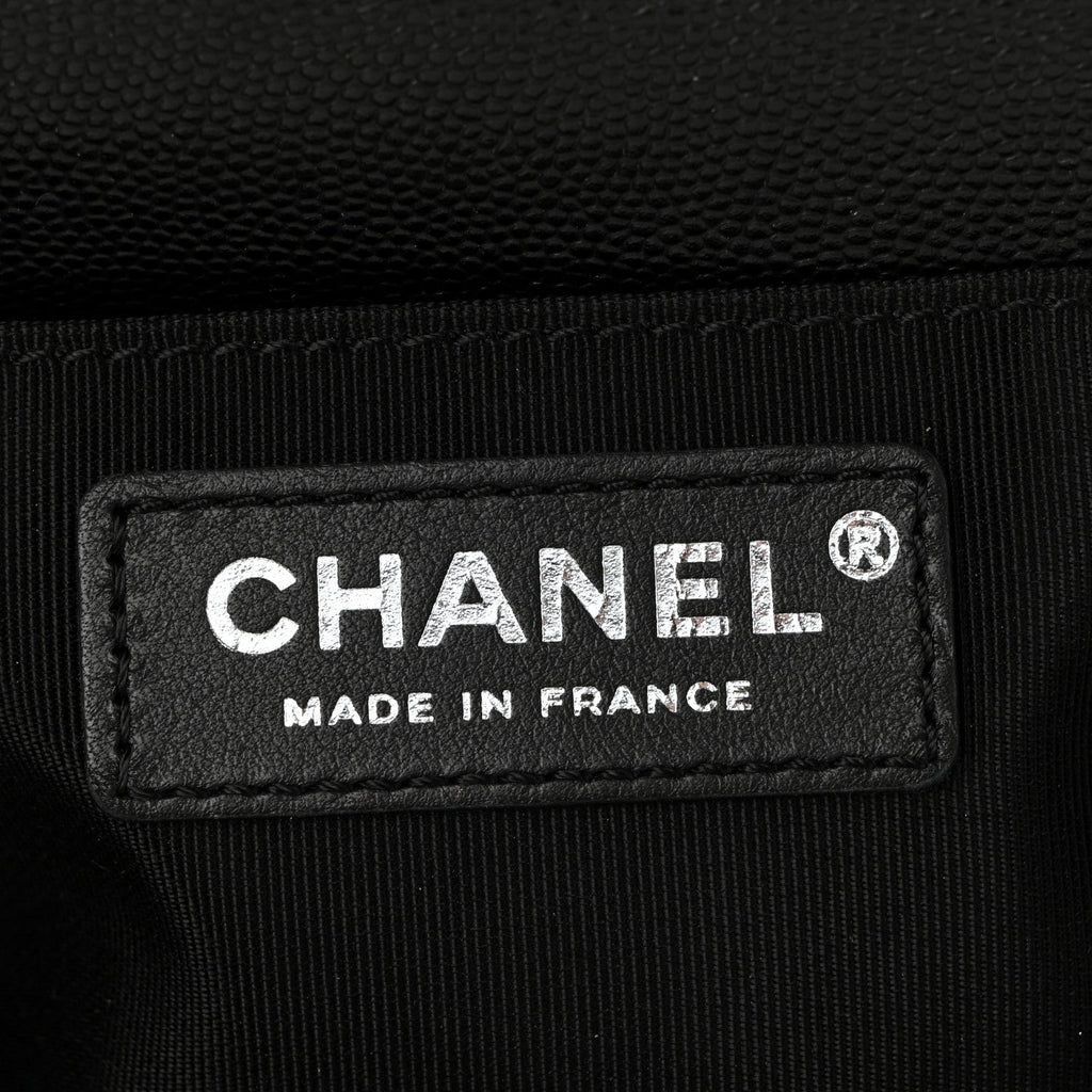 Caviar Quilted Small Boy Flap Black