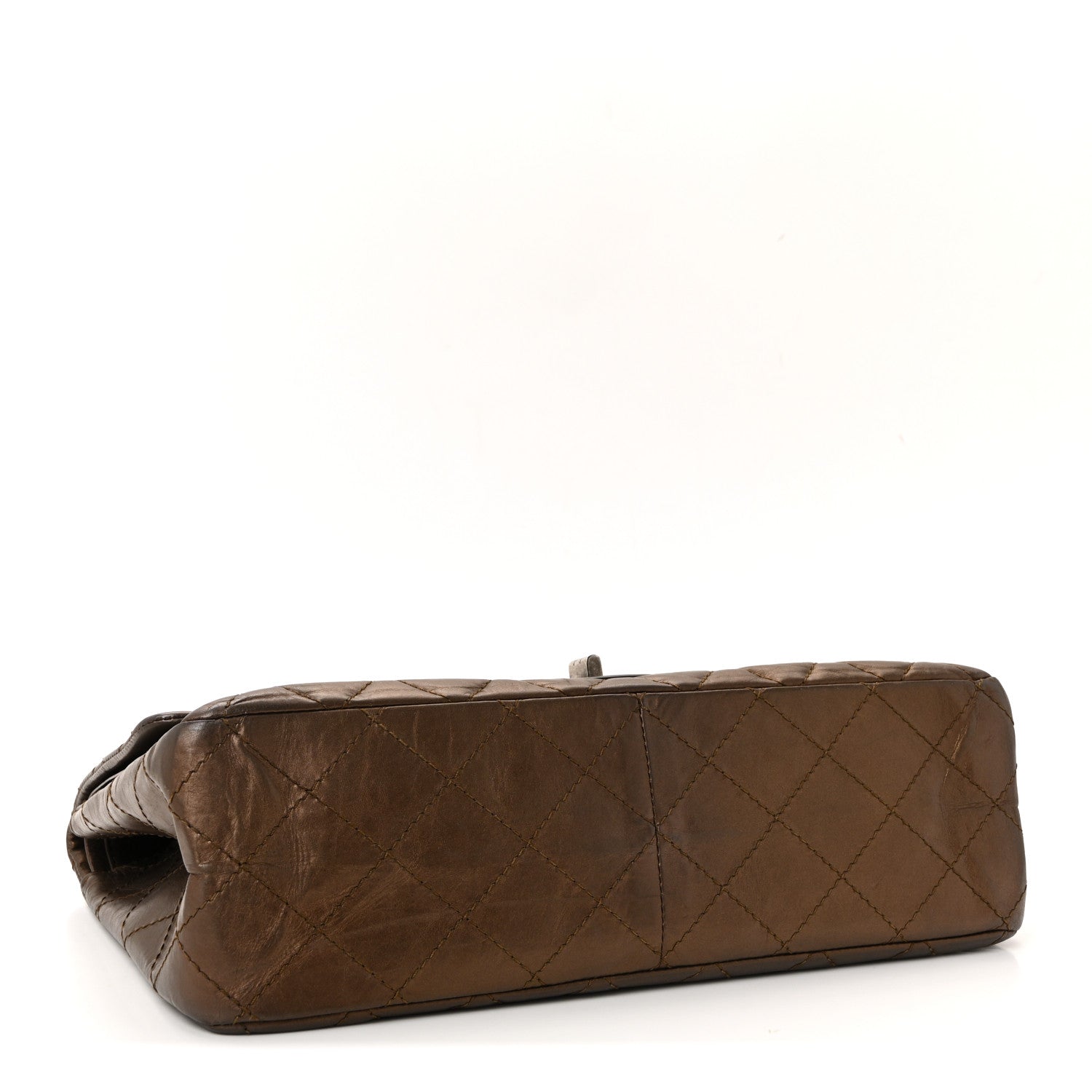 Metallic Aged Calfskin Quilted 2.55 Reissue 227 Flap Bronze