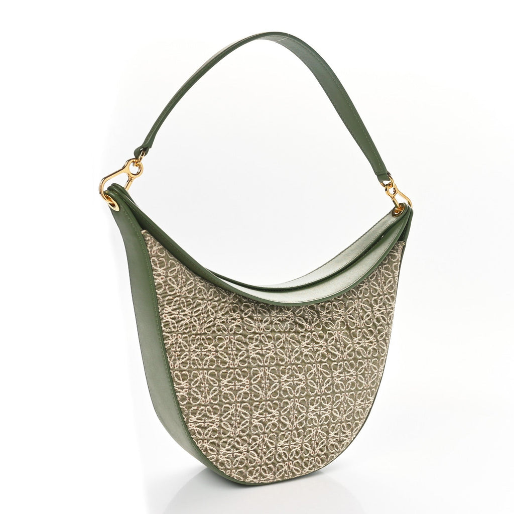 Jacquard Anagram Calfskin Luna Bag Avocado