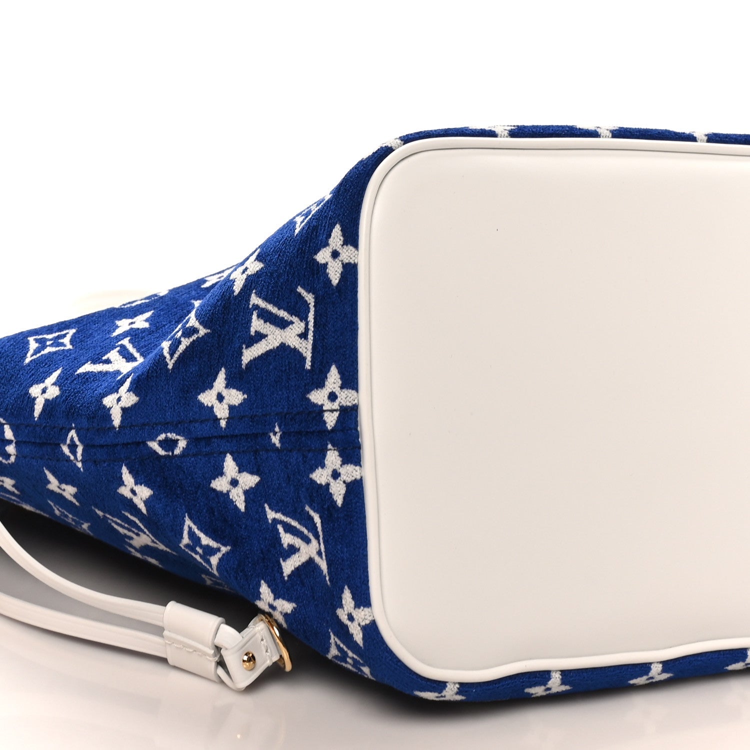 Jacquard Velvet Monogram LV Match Neverfull MM Bleu