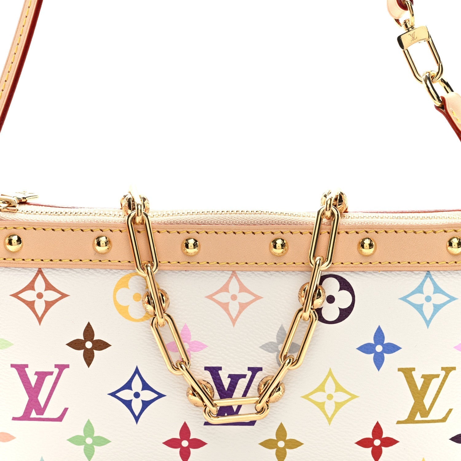 LV X TM Monogram Multicolor Pochette Accessories White