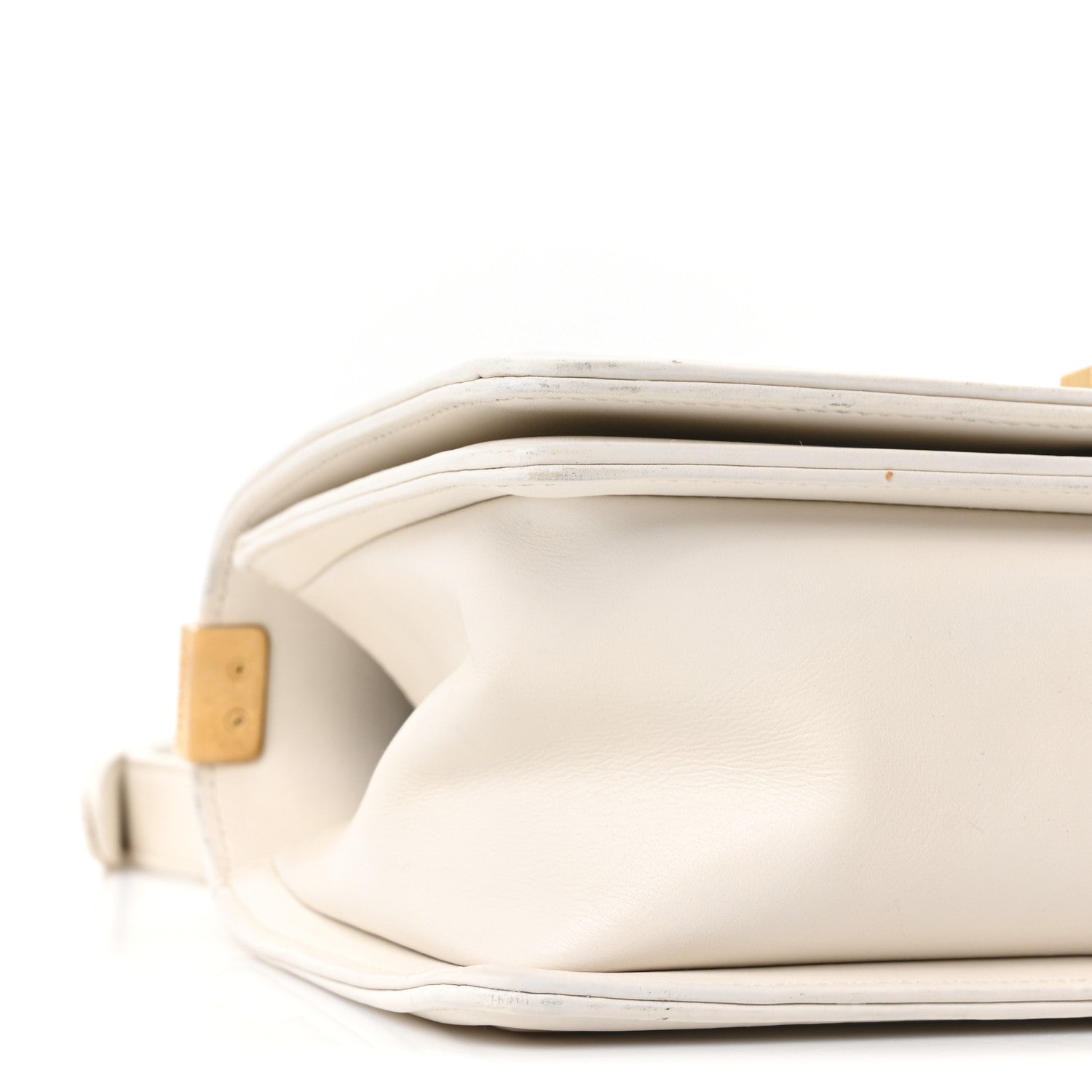 Caviar Calfskin Chevron Medium Boy Flap White