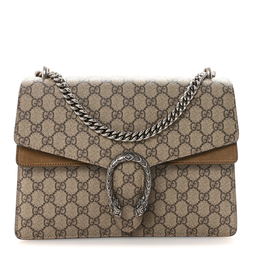 GG Supreme Monogram Medium Dionysus Shoulder Bag Taupe