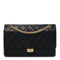Aged Calfskin Quilted 2.55 Reissue 226 Flap Black