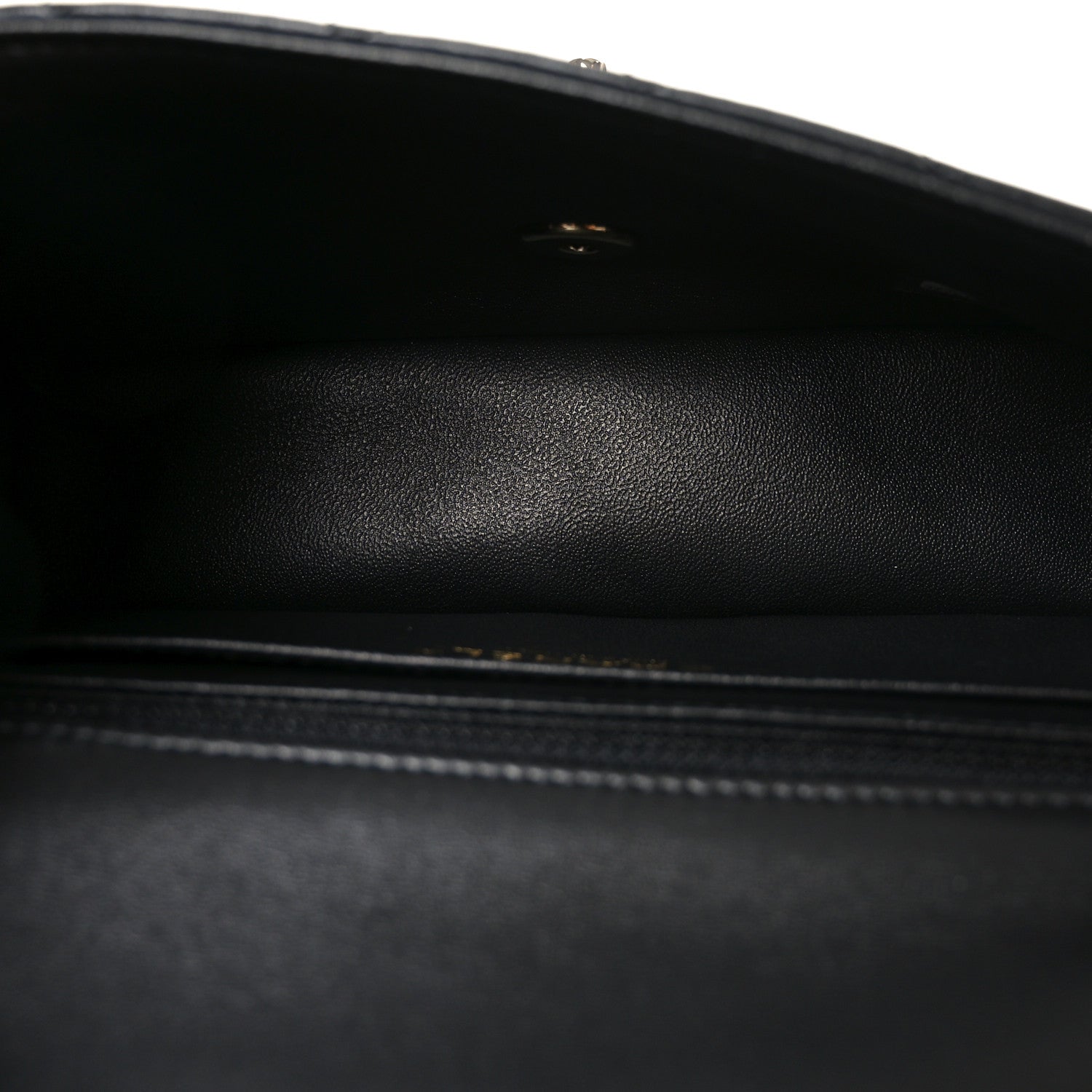 Lambskin Quilted Mini Rectangular Flap Black
