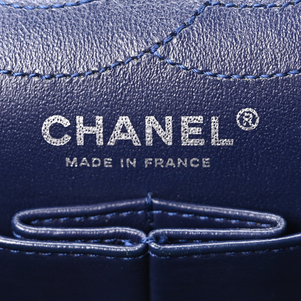 Aged Calfskin Quilted 2.55 Reissue 226 Flap Dark Blue
