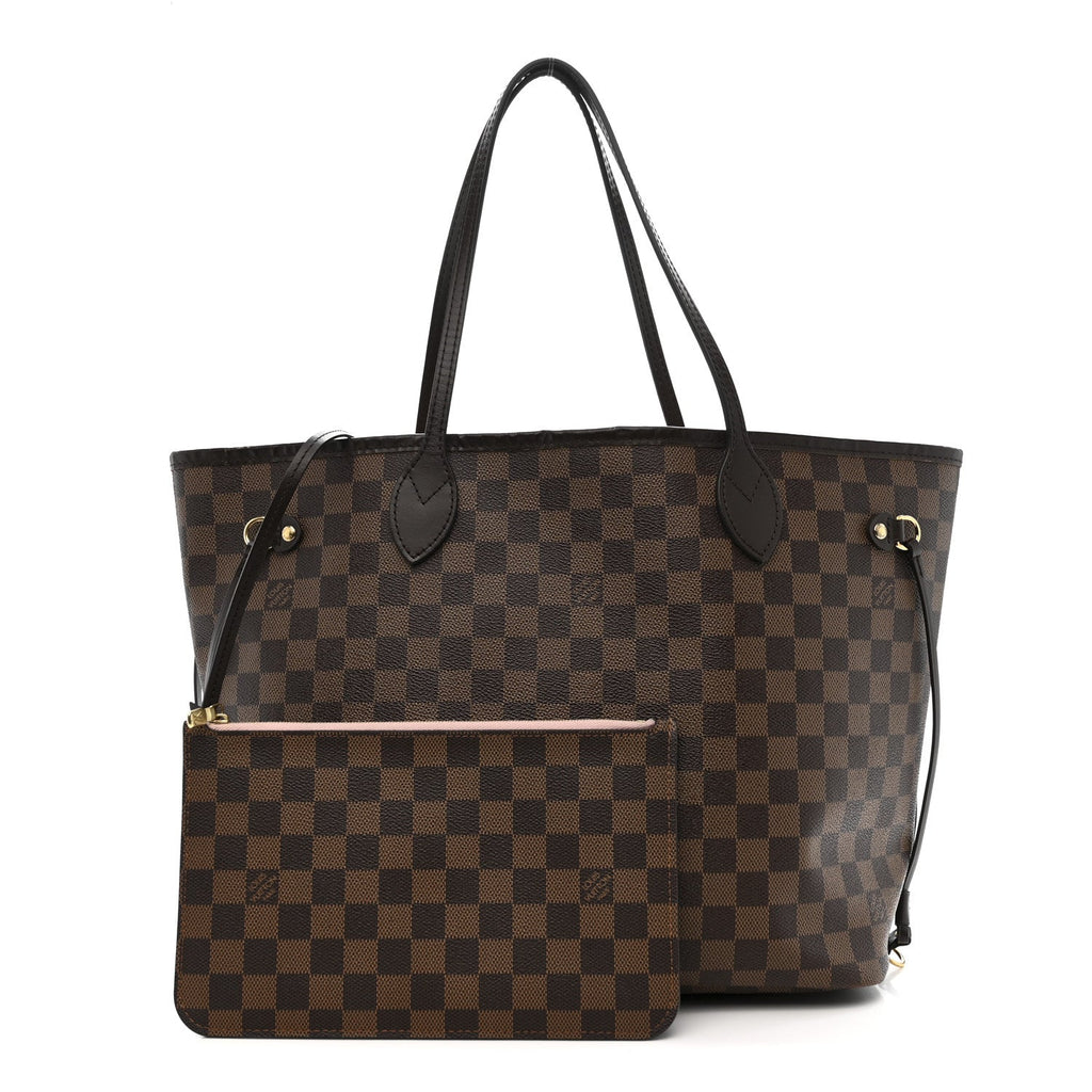 Damier Ebene Neo Neverfull MM Rose Ballerine
