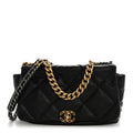 Goatskin Quilted Maxi Chanel 19 Flap Black