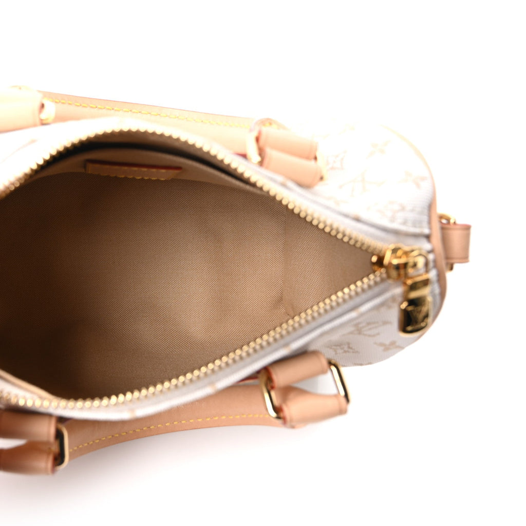 Monogram Mini Jacquard Speedy Bandouliere 20 Mastic Cream