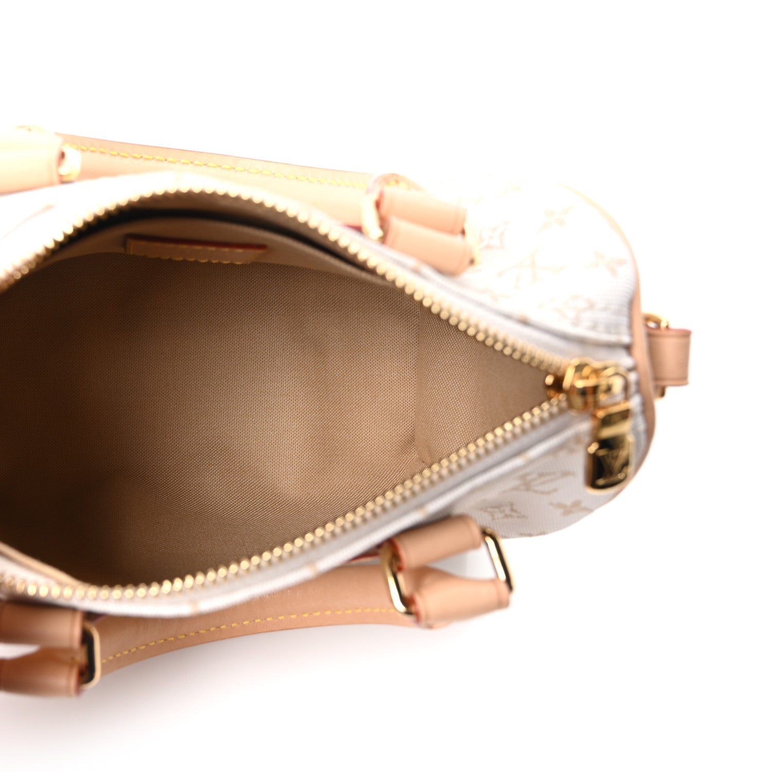 Monogram Mini Jacquard Speedy Bandouliere 20 Mastic Cream