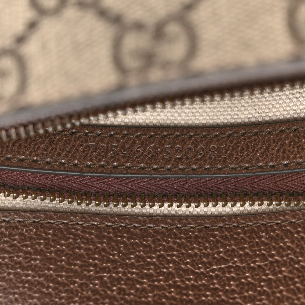 GG Supreme Monogram Web Mini Ophidia Flap Shoulder Bag Brown
