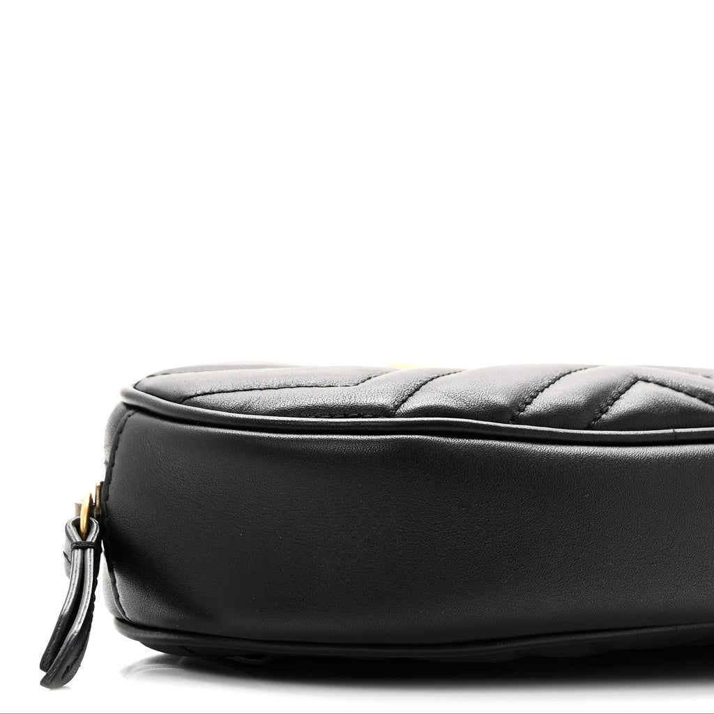 Calfskin Matelasse GG Marmont Belt Bag 85 34 Black