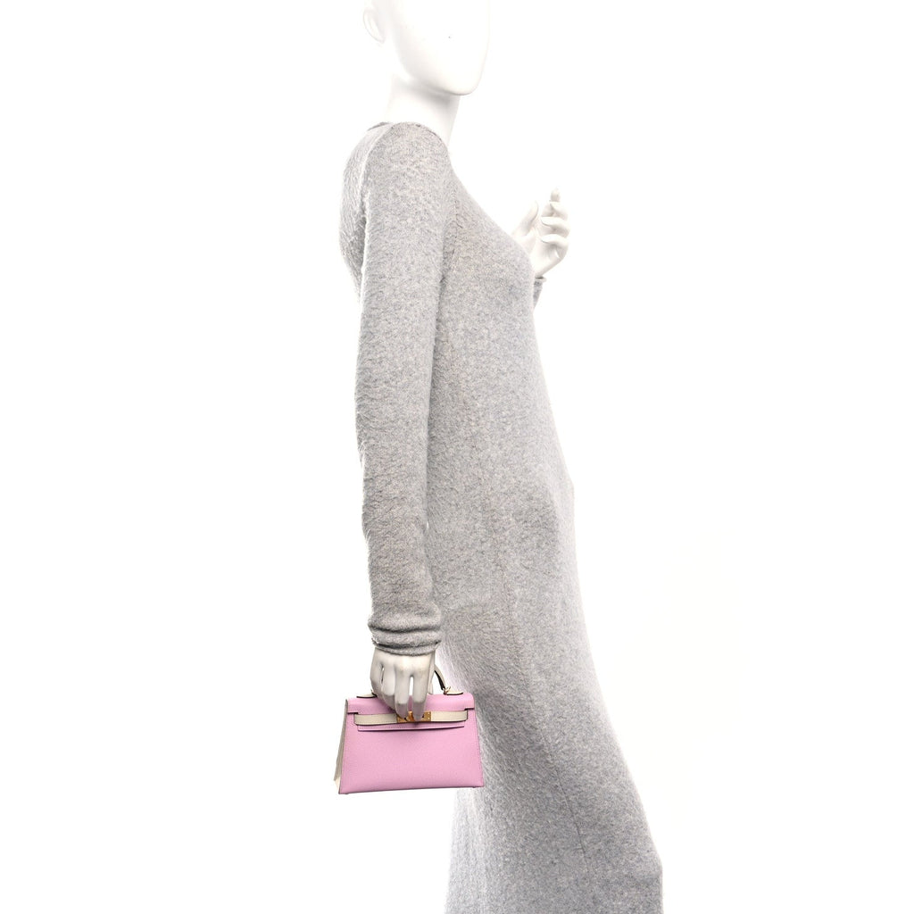 Epsom Horseshoe Mini Kelly Sellier 20 Mauve Sylvestre Craie