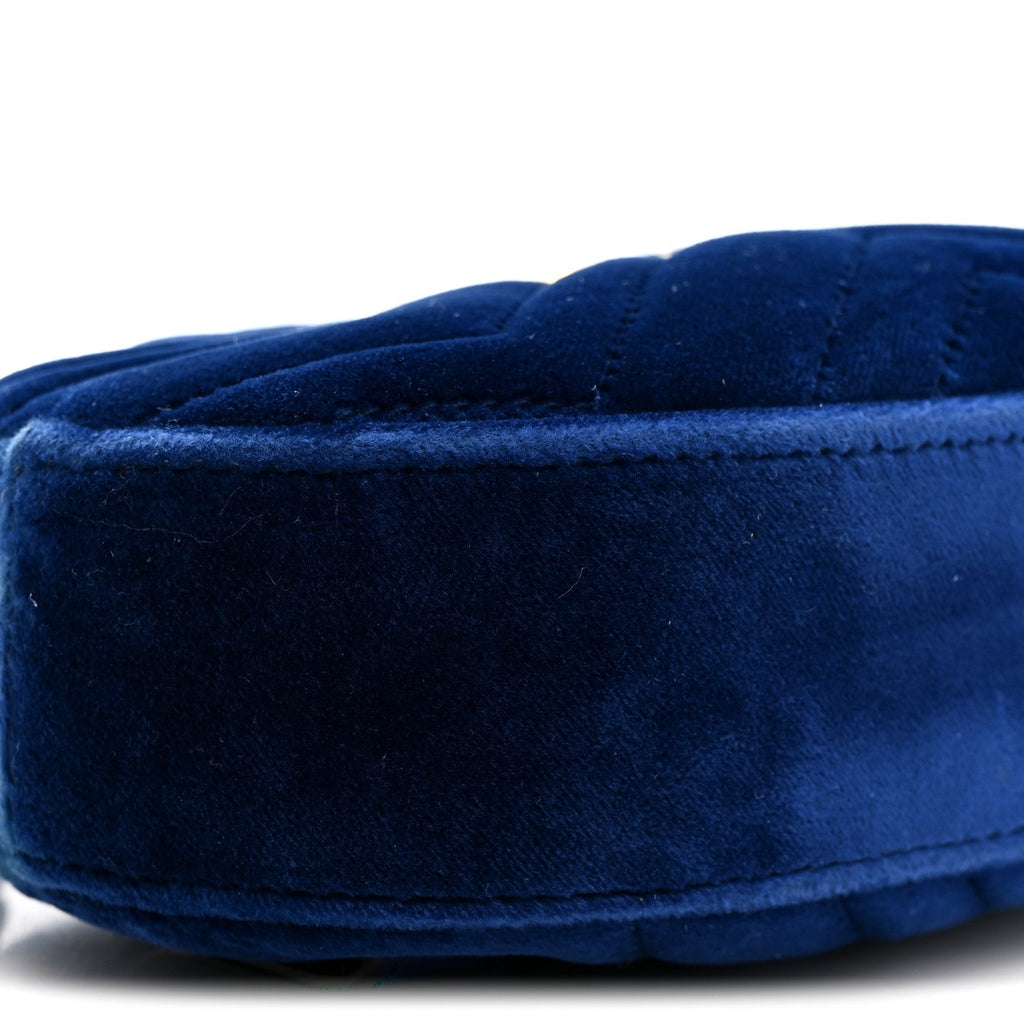 Velvet Matelasse GG Marmont Belt Bag 85 34 Cobalt Blue