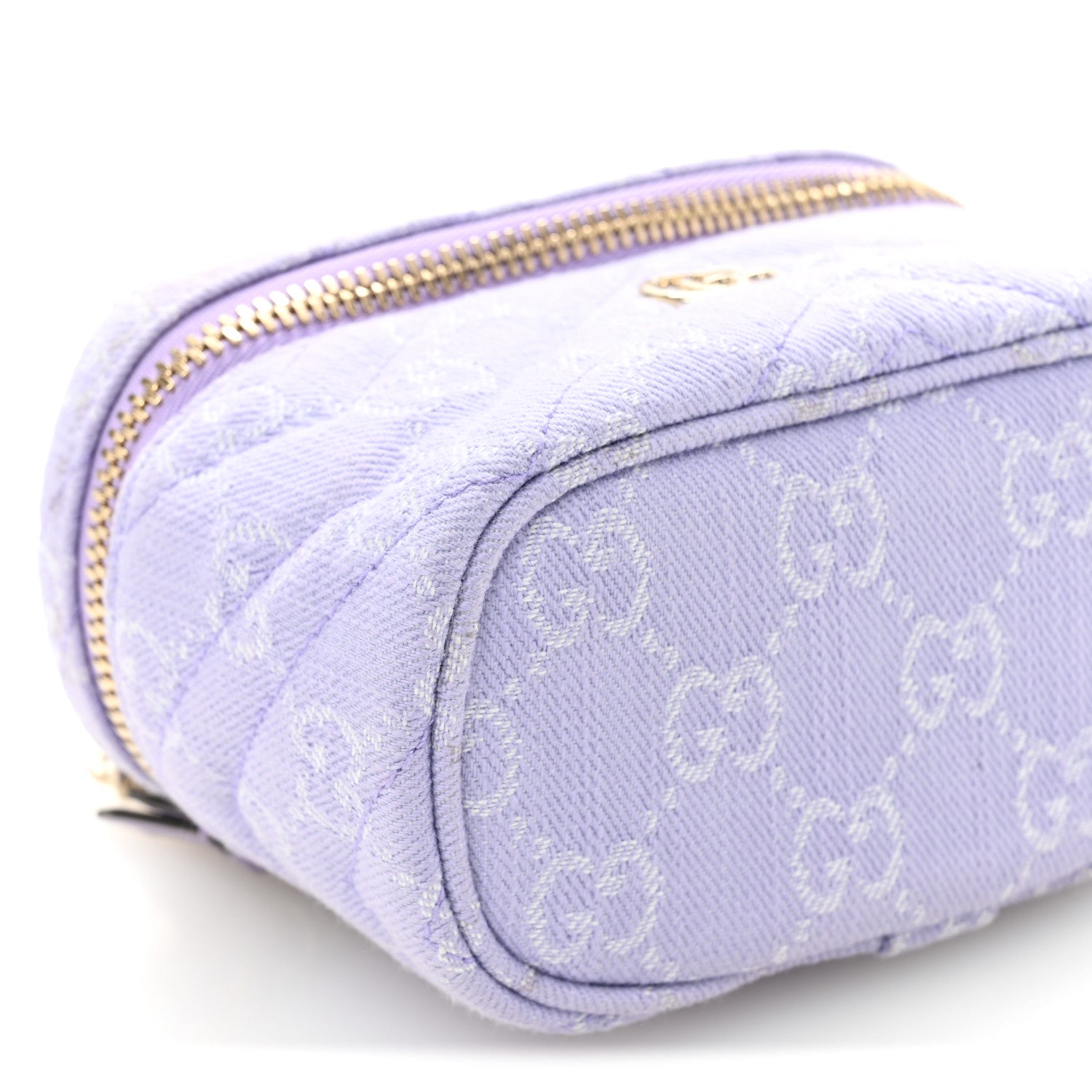 Denim GG Monogram Nano GG Marmont Vanity Bag Light Purple