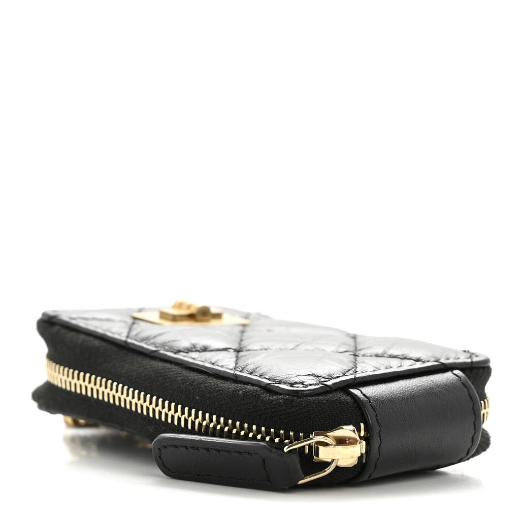 Aged Calfskin Quilted 2.55 Reissue Clutch With Chain Black