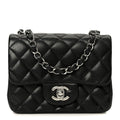 Caviar Quilted Mini Square Flap Black