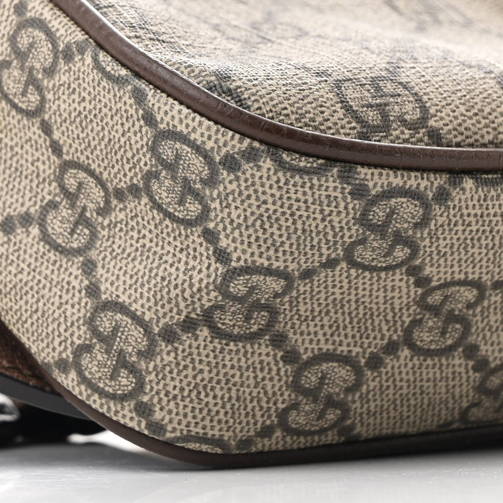 Soft GG Supreme Monogram Medium Ophidia Belt Bag Dark Brown