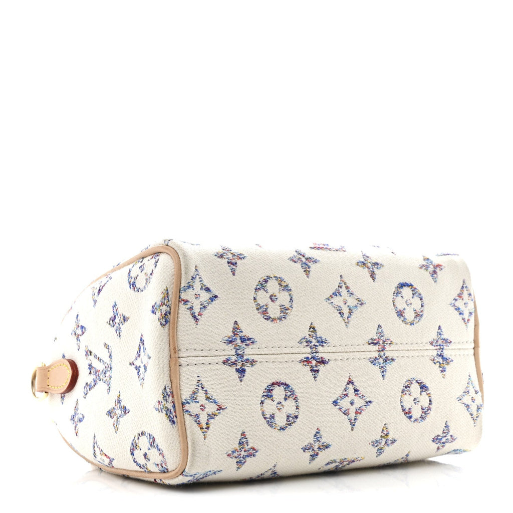 Monogram Jacquard Fabric Speedy Bandouliere 20 Multicolor Beige