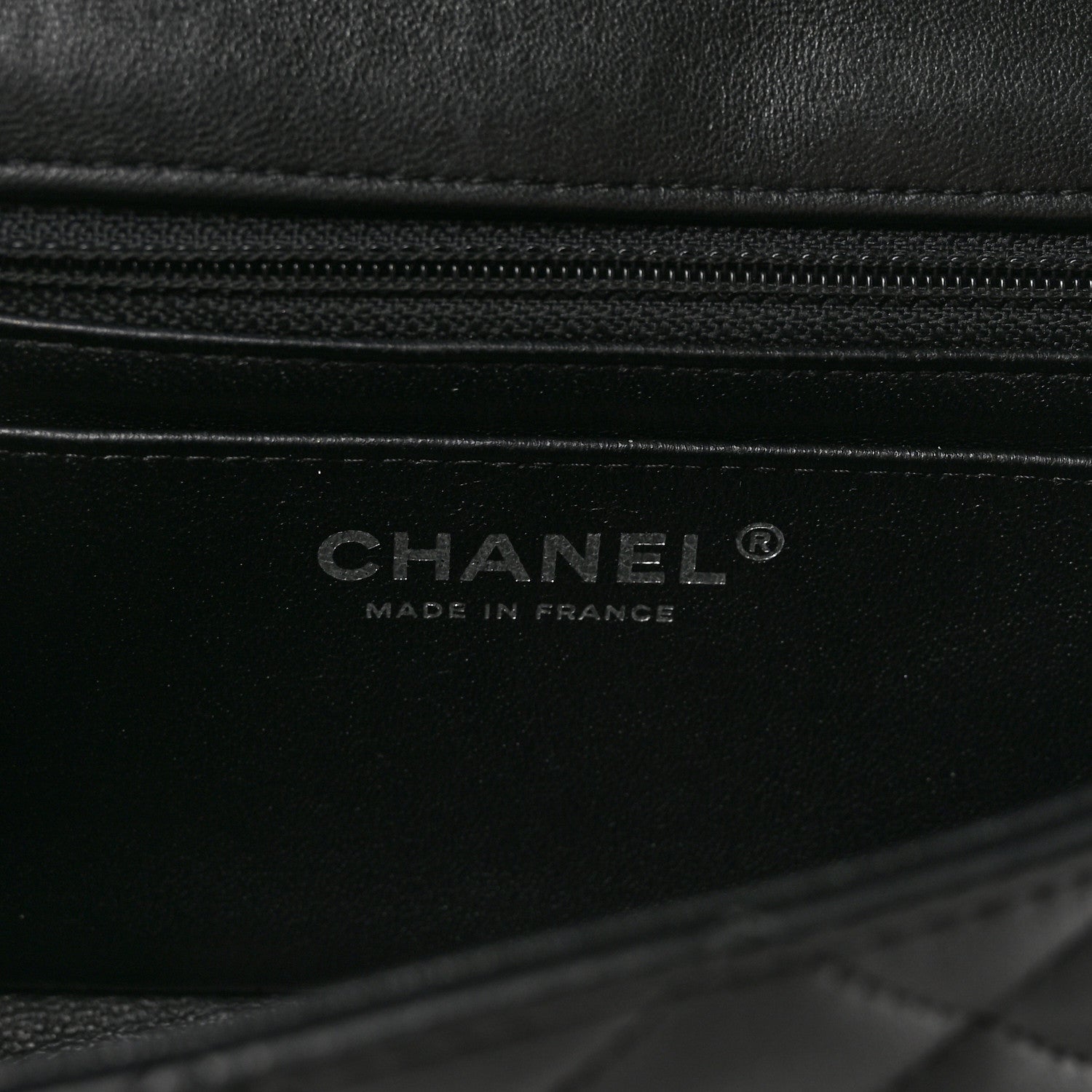 Lambskin Quilted Mini Rectangular Flap Black