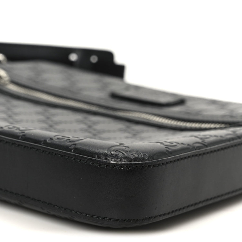 Guccissima Signature Small Messenger Bag Black