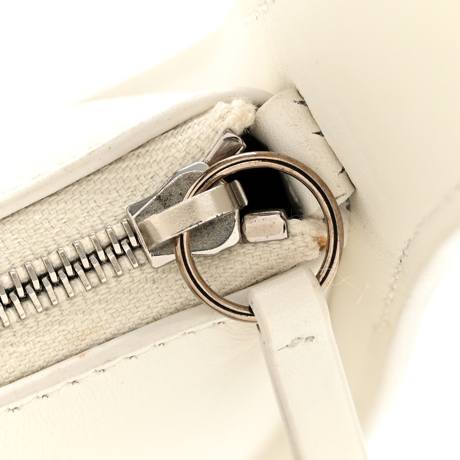 Smooth Calfskin Half Moon Shoulder Bag New Ivory