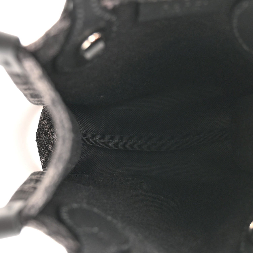Denim GG Monogram Dollar Calfskin Mini Ophidia Tote Black Grey