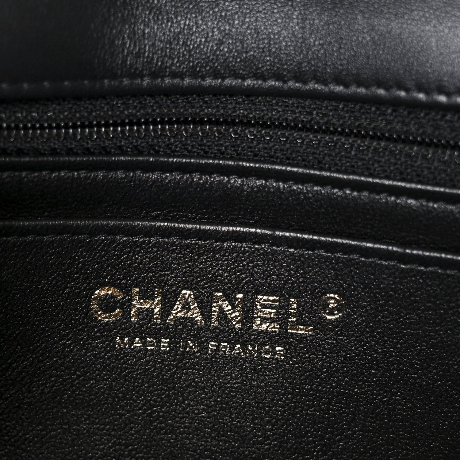 Lambskin Quilted Mini Rectangular Flap Black