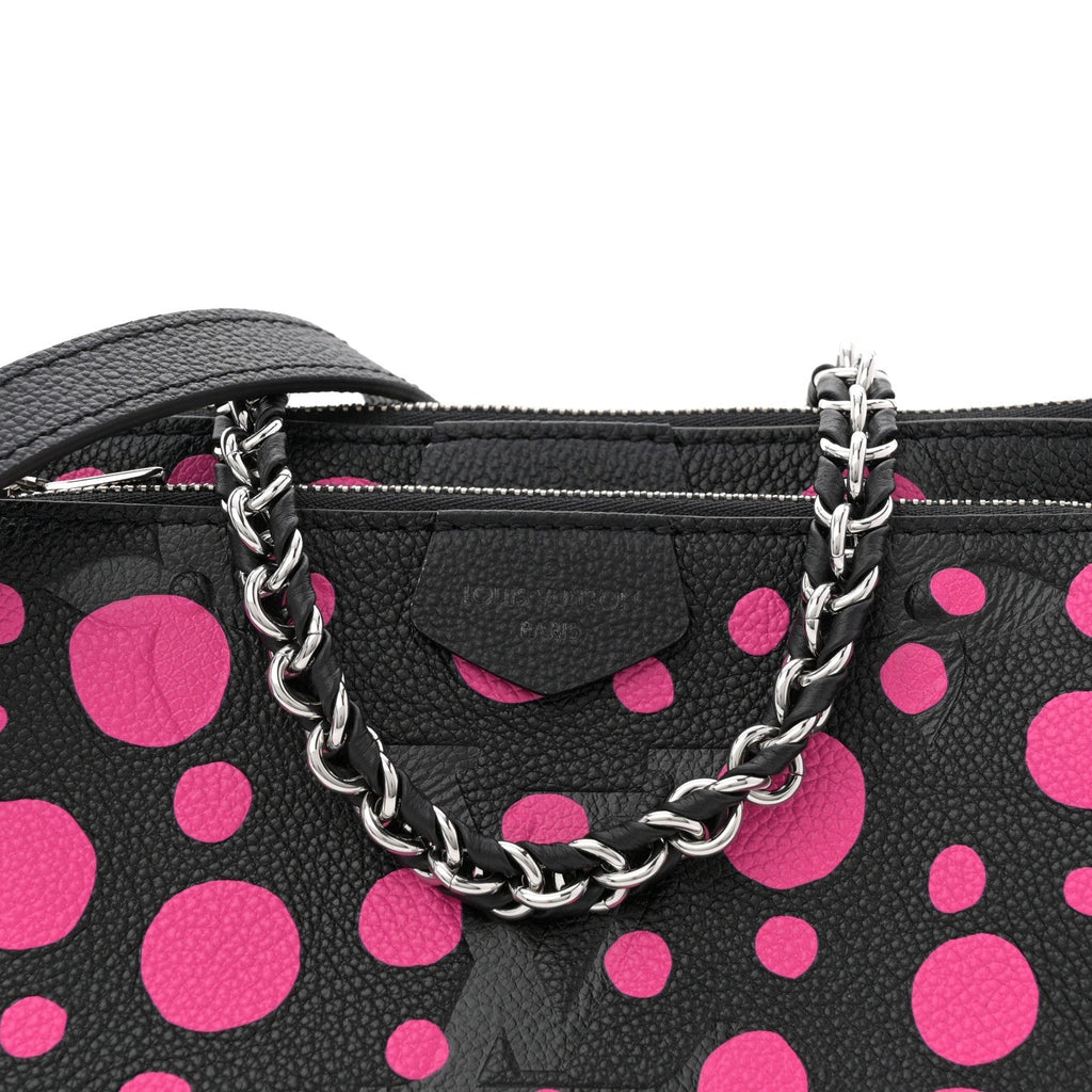 LV X YK Empreinte Multi Pochette Accessories Black Fuchsia