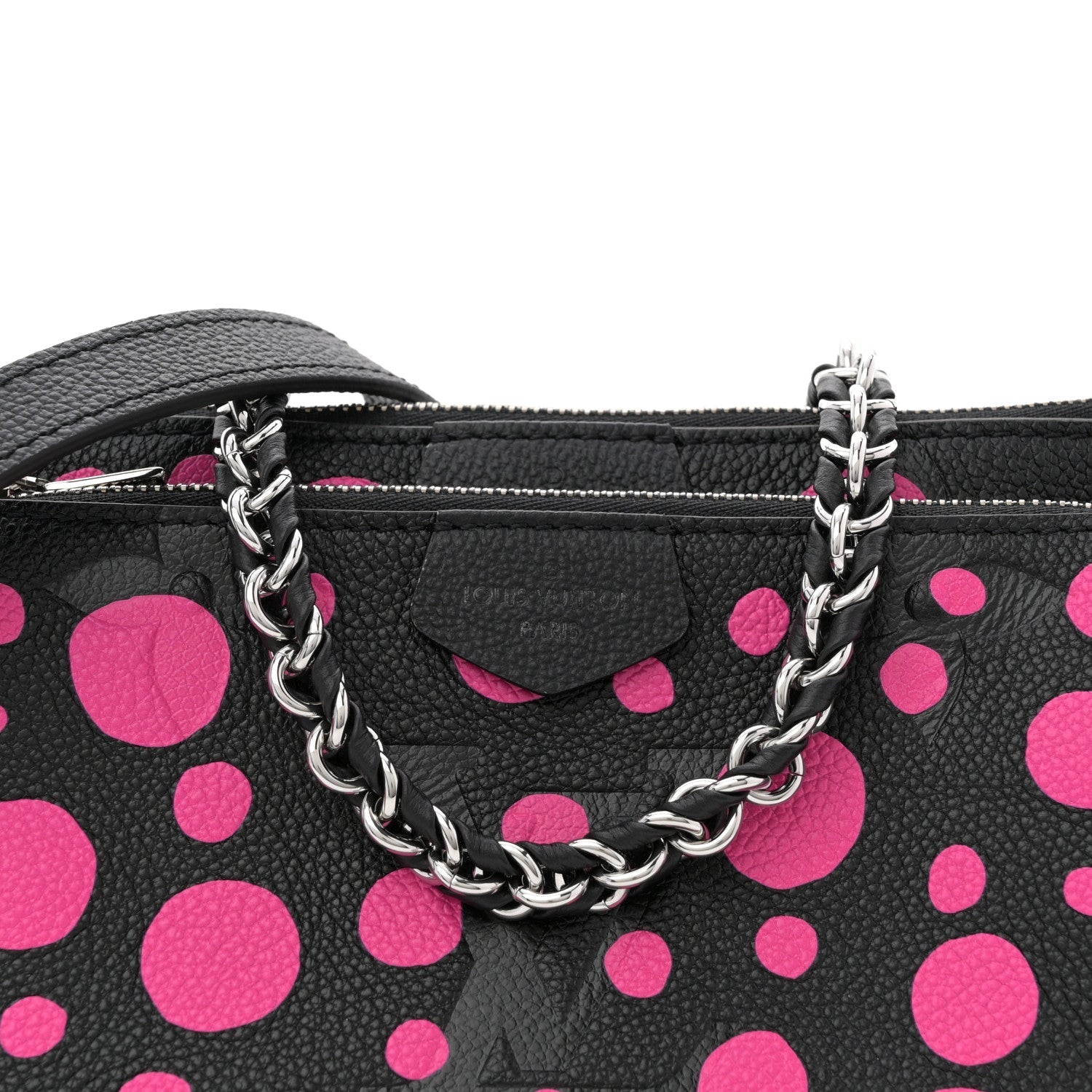 LV X YK Empreinte Multi Pochette Accessories Black Fuchsia