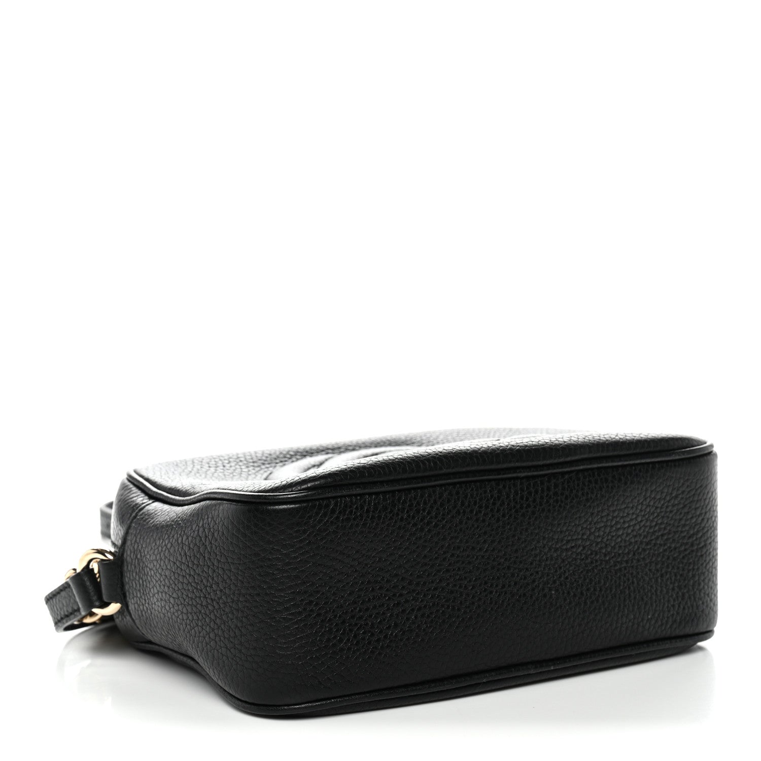 Pebbled Calfskin Small Soho Disco Bag Black