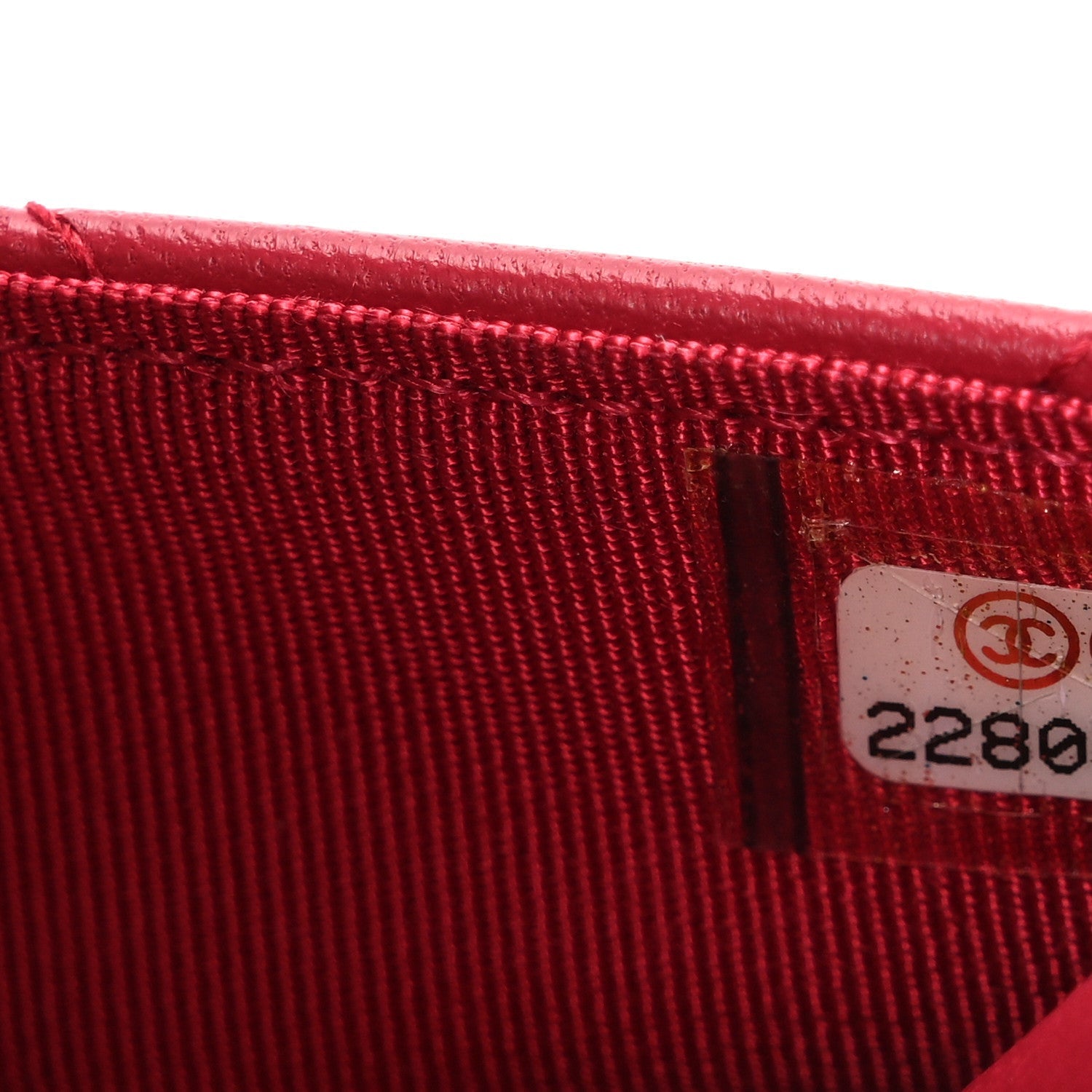 Lambskin Quilted Wallet On Chain WOC Dark Pink