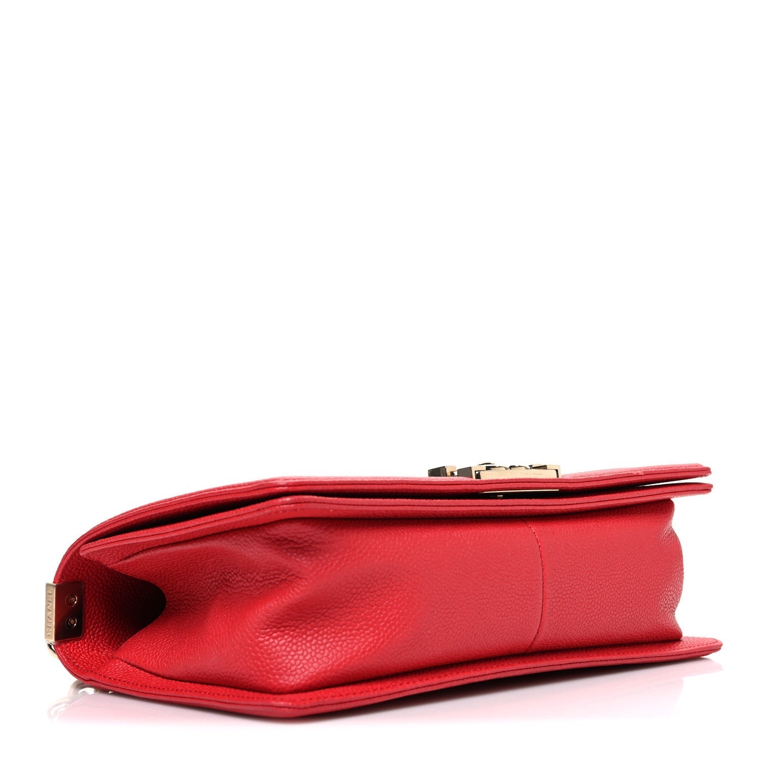 Caviar Quilted Medium Boy Flap Red