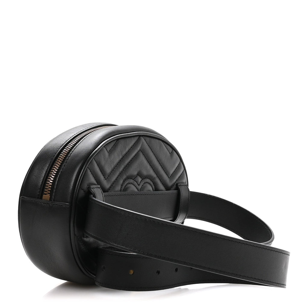 Calfskin Matelasse GG Marmont Belt Bag 95 38 Black