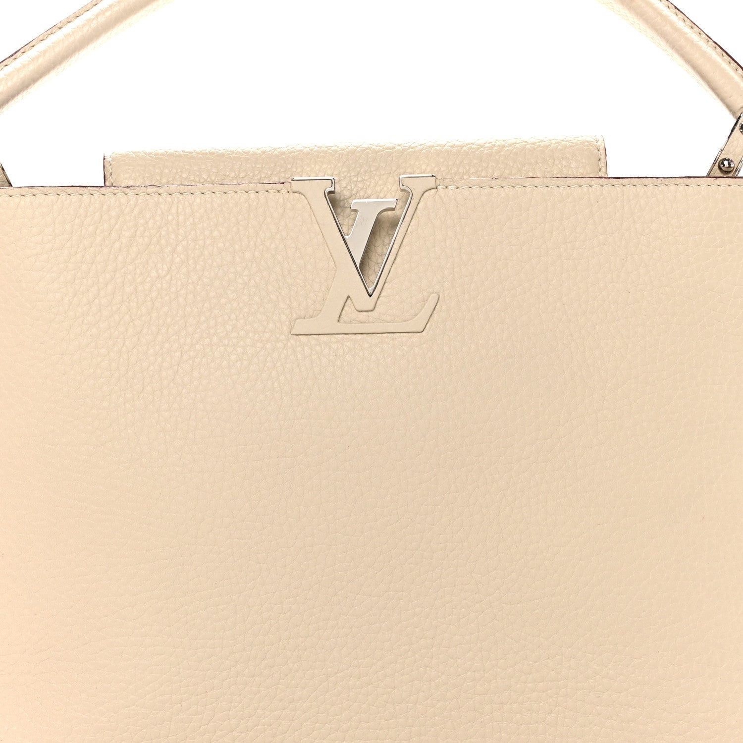 Taurillon Capucines MM Blanc Casse