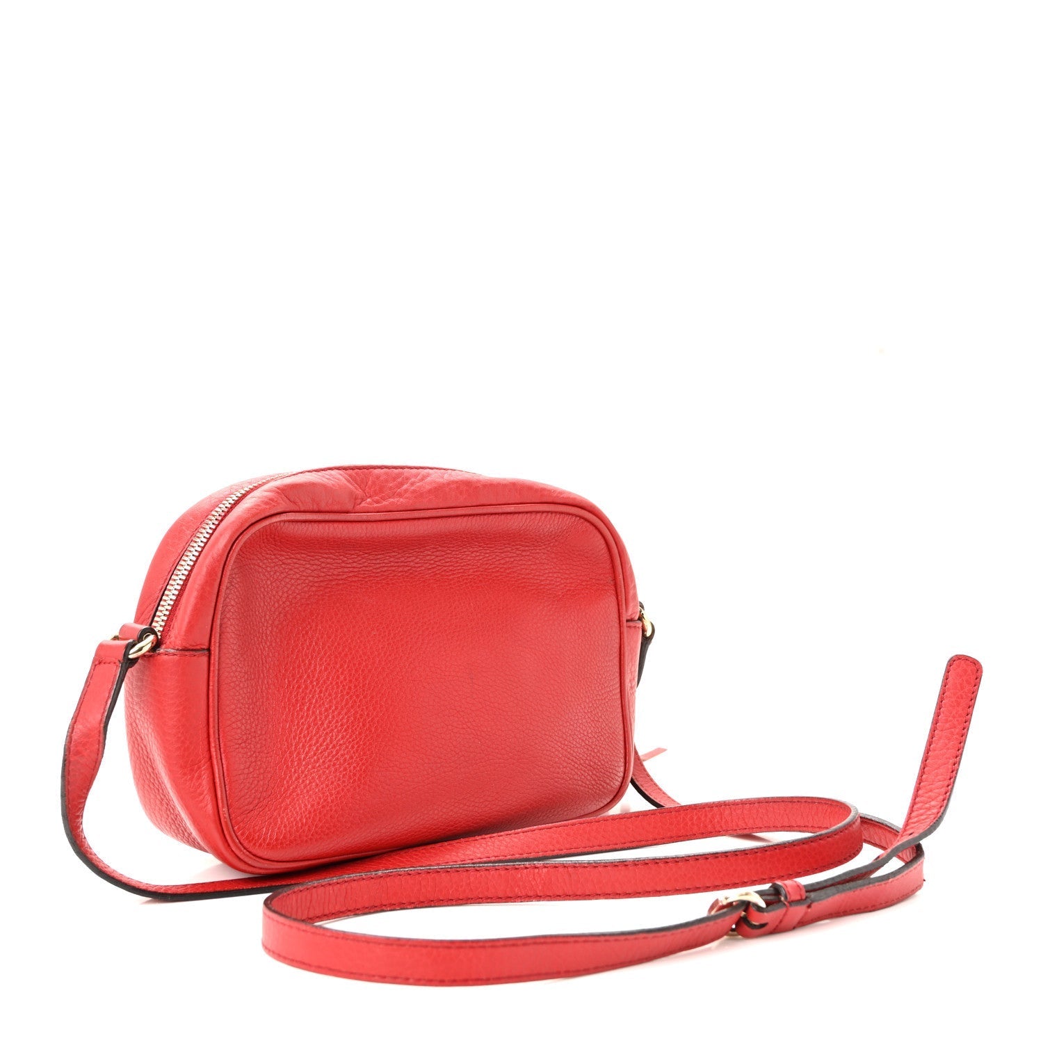 Pebbled Calfskin Small Soho Disco Bag Tabasco Red