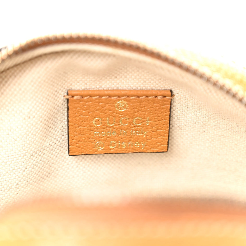 X DISNEY Mini Vintage GG Supreme Monogram Mickey Mouse Round Shoulder Bag Beige Vintage Sun Oil